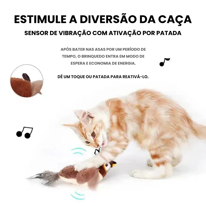 Brinquedo Interativo para Cães e Gatos - Pássaro "Voador" - Recarregável