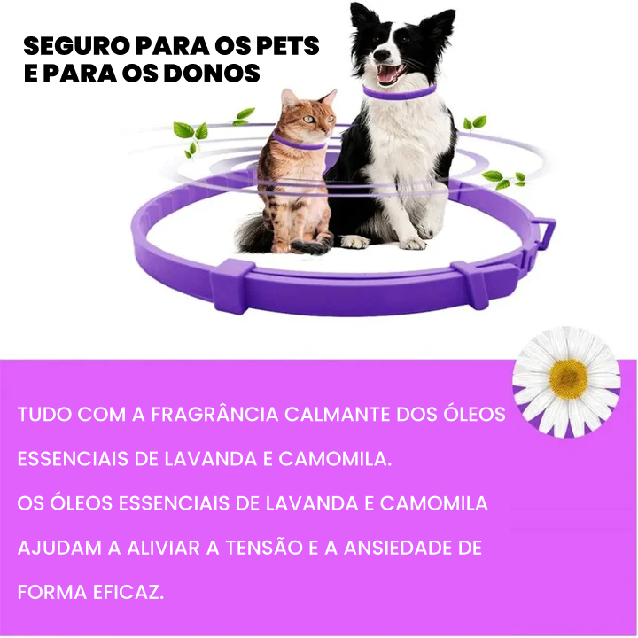 Kit Especial Cães e Gatos: Leve 2 Coleiras Calmantes Pelo Preço de 1 !