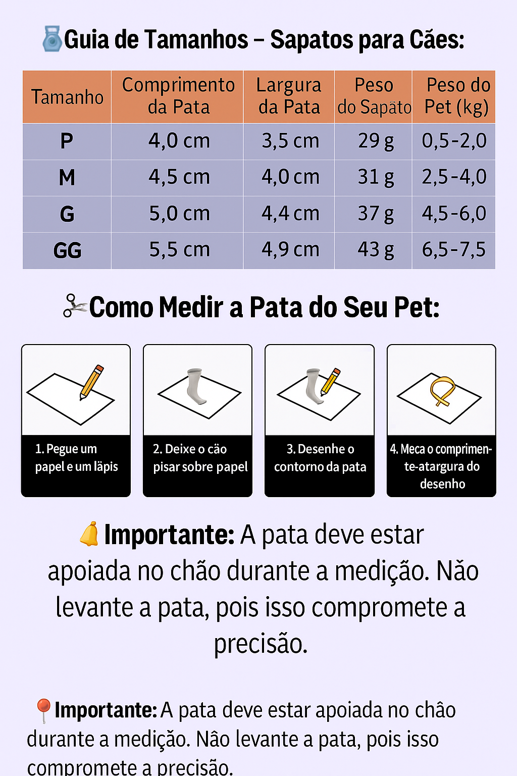 Sapatos de Malha Respirável para Cães - Kit com 4 unidades