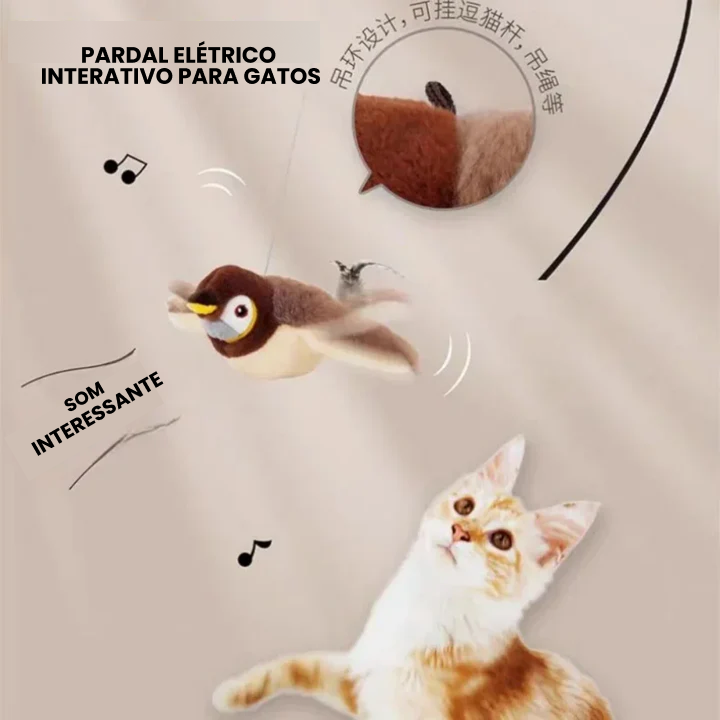 Brinquedo Interativo para Cães e Gatos - Pássaro "Voador" - Recarregável