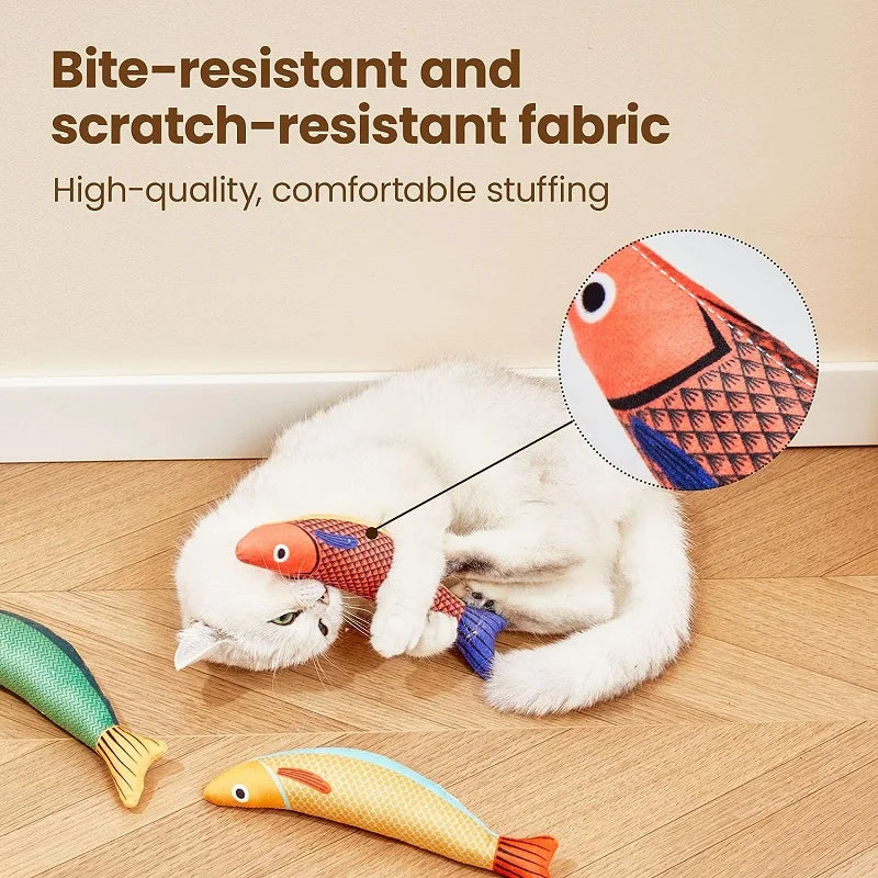 Brinquedo Interativo para Gatos - Peixes Divertido com Catnip