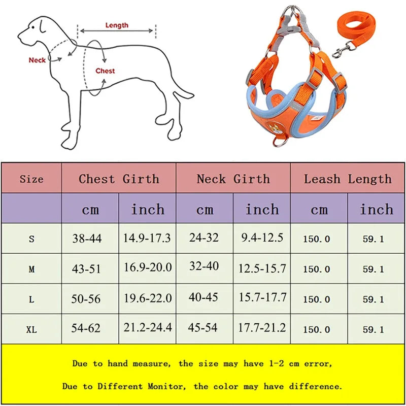 Pet Dog Harness and Leash Set Adjustable Flannel Chest Harness Reflective Breathable For Small Dogs Teddy Chihuahua Pet Supplies