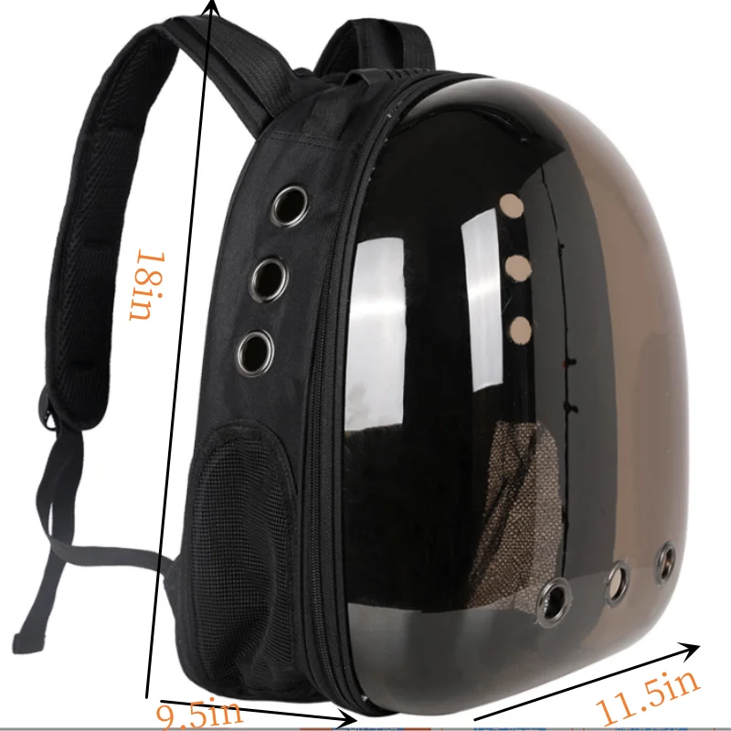Mochila Cápsula Espacial Transparente para Gatos – Transporte Portátil e Respirável.