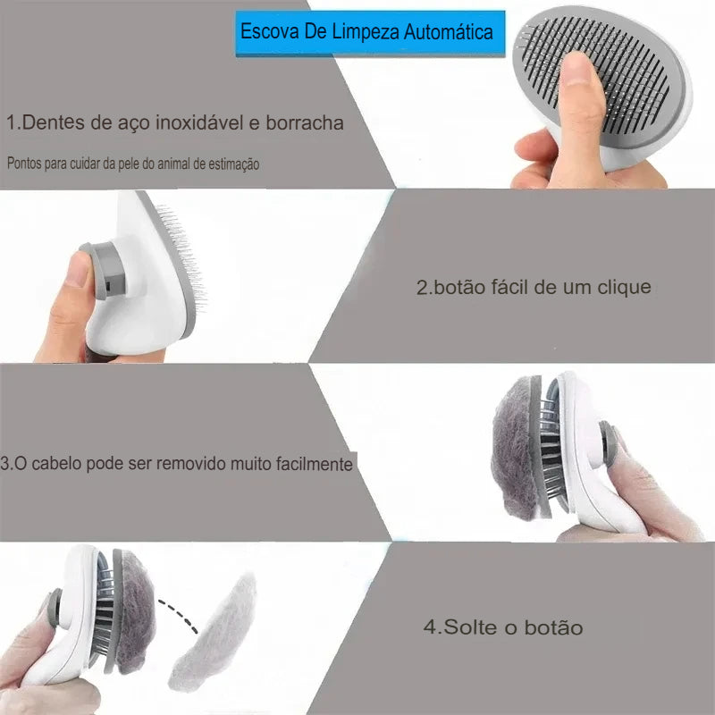 Escova de Higiêne Tira Pelos para Pets