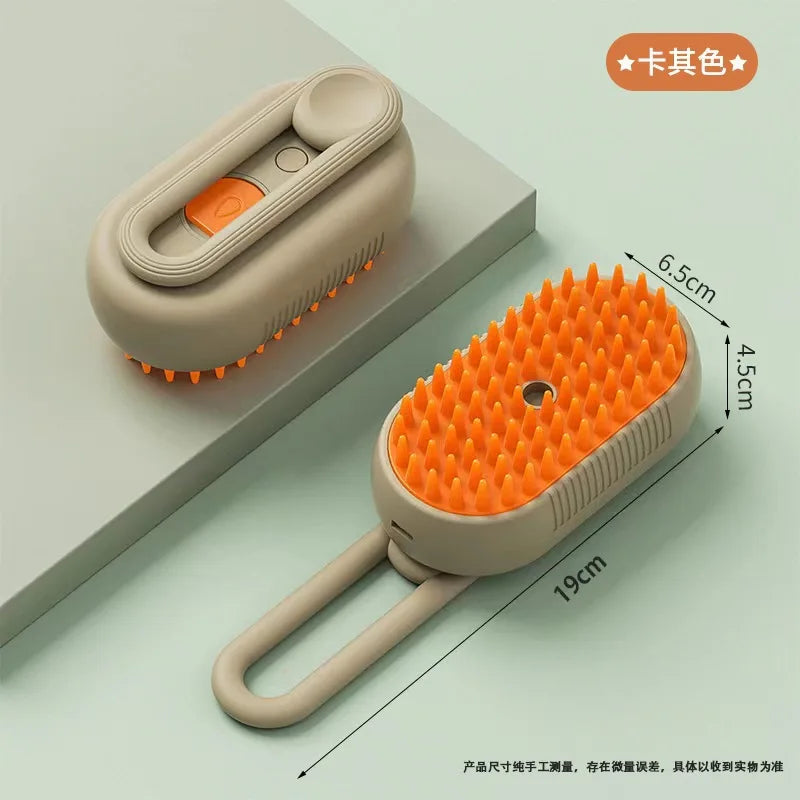 Escova a Vapor Multifuncional para Cães e Gatos