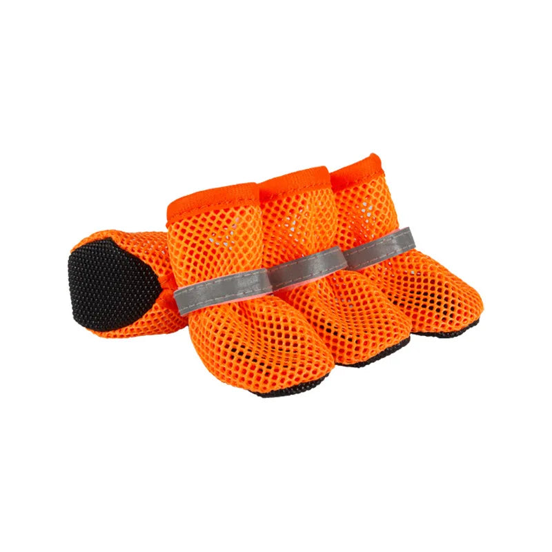 Sapatos de Malha Respirável para Cães - Kit com 4 unidades
