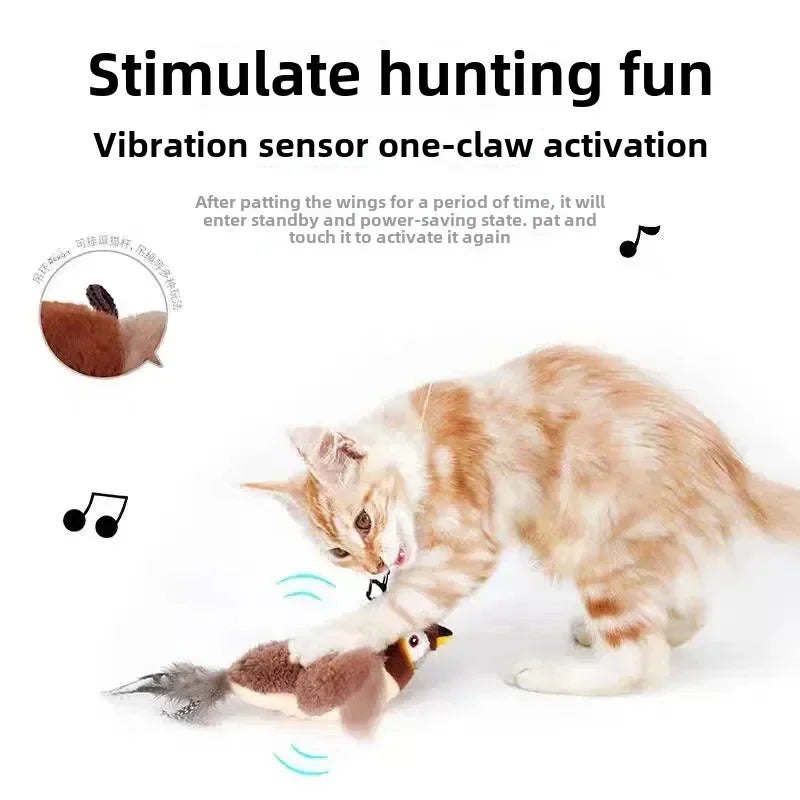 Brinquedo Interativo para Cães e Gatos - Pássaro Voador- Recarregável
