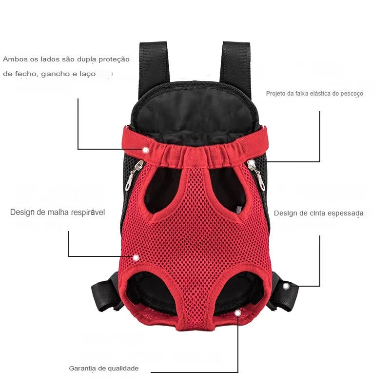Bolsa/Saco Transportadora para Gatos e Cães – Conforto Frontal ou Traseiro em Qualquer Passeio