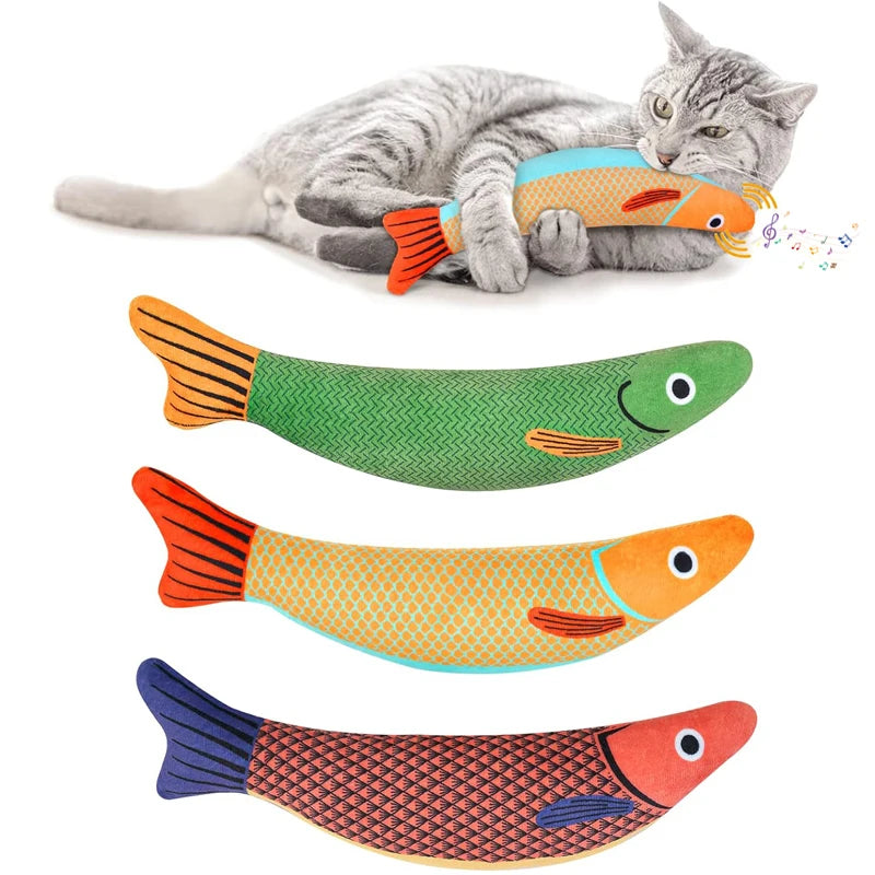 Brinquedo Interativo para Gatos - Peixes Divertido com Catnip