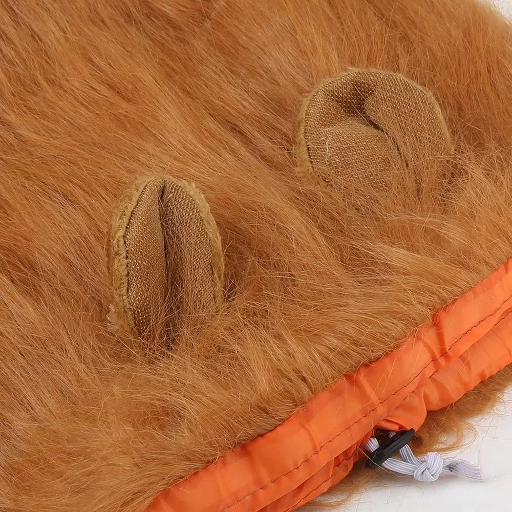 Peruca Crina de Leão para Pets – Transforme Seu Pet no Rei da Selva! 🦁