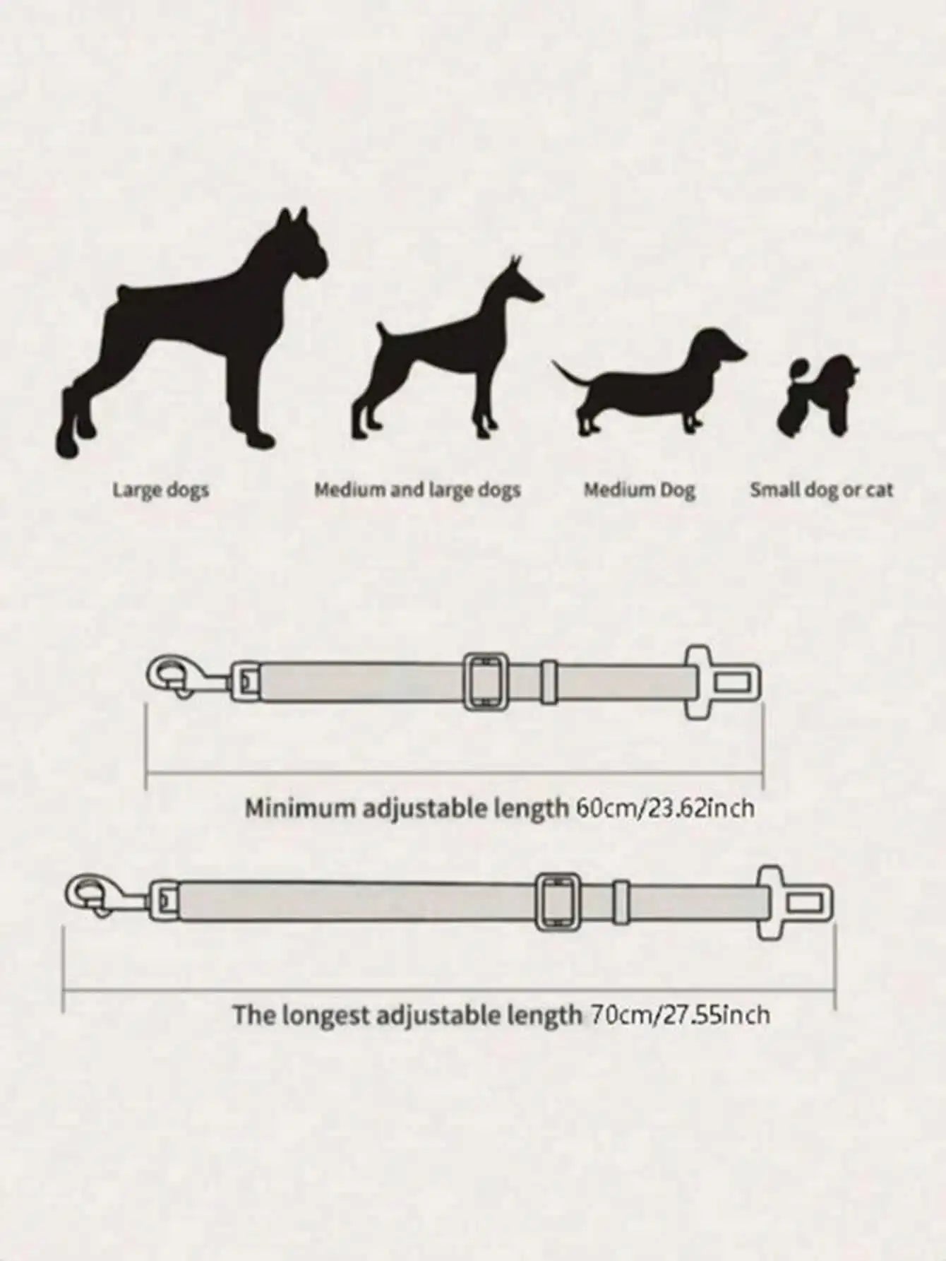 Cinto de Segurança Ajustável para Pets