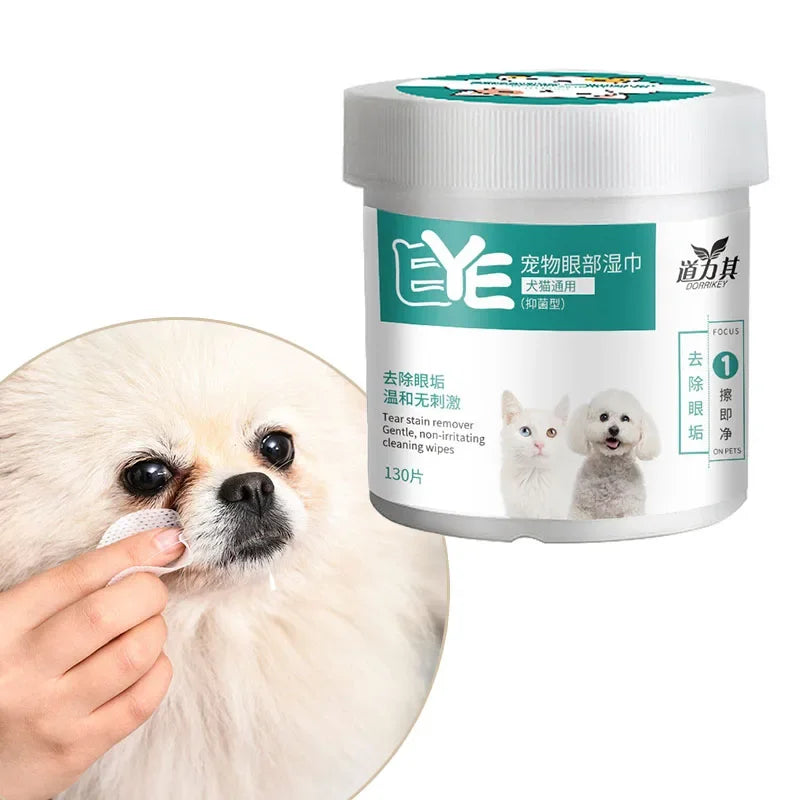 Lenços Umedecidos para Limpeza de Olhos de Pet
