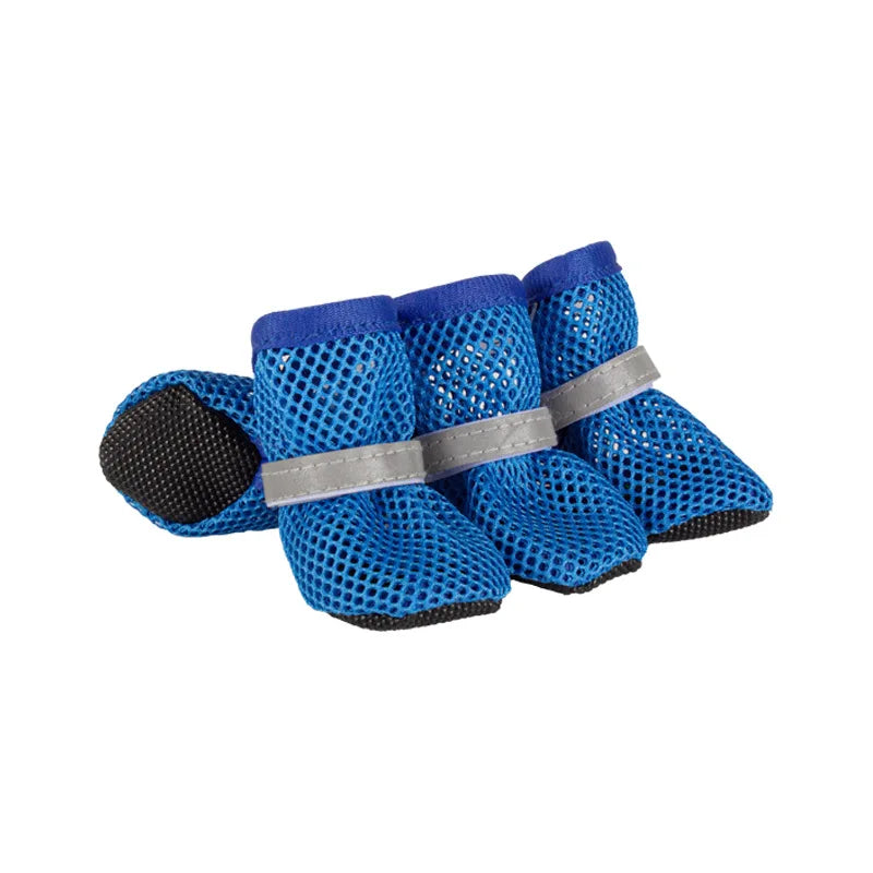 Sapatos de Malha Respirável para Cães - Kit com 4 unidades