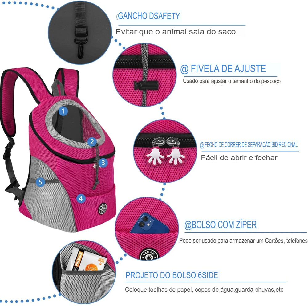 Mochila Transportadora para Cães e Gatos