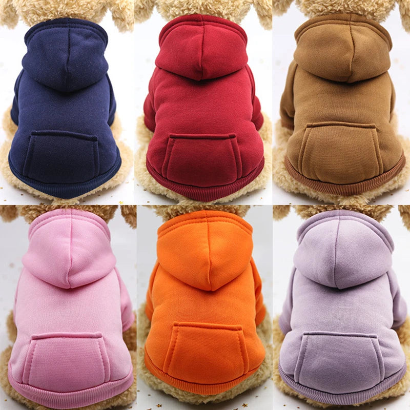 Moleton com Capuz Básico - Roupa para Cães e Gatos.