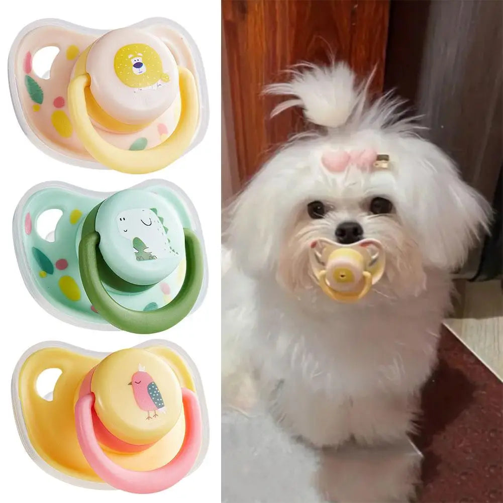 Chupeta de Silicone Calmante para Pets – Brinquedo de Mastigar Divertido e Terapêutico