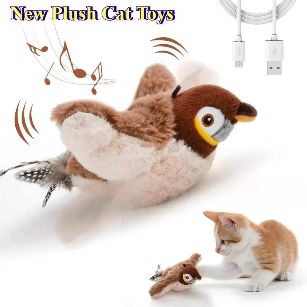 Brinquedo Interativo para Cães e Gatos - Pássaro Voador- Recarregável