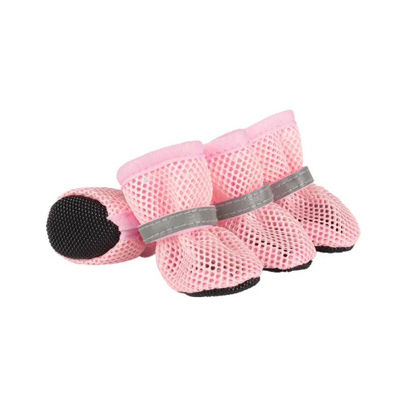 Sapatos de Malha Respirável para Cães - Kit com 4 unidades