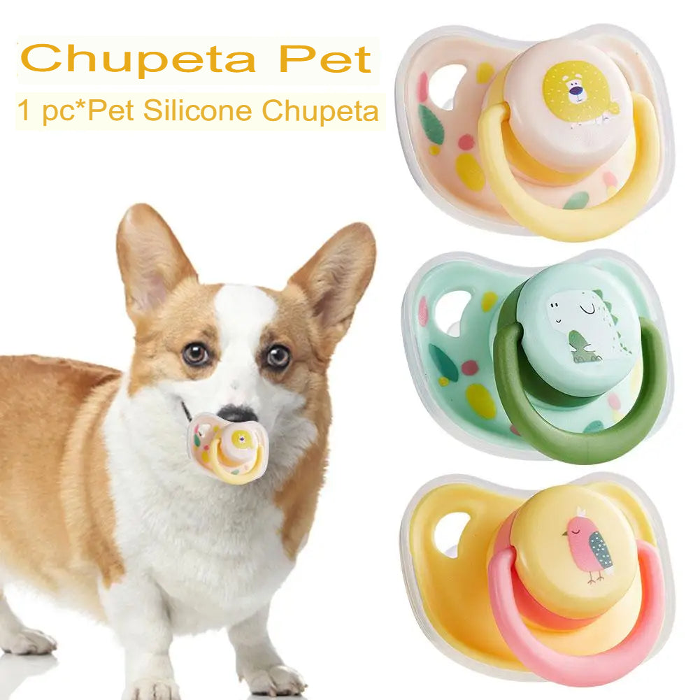 Chupeta de Silicone Calmante para Pets – Brinquedo de Mastigar Divertido e Terapêutico