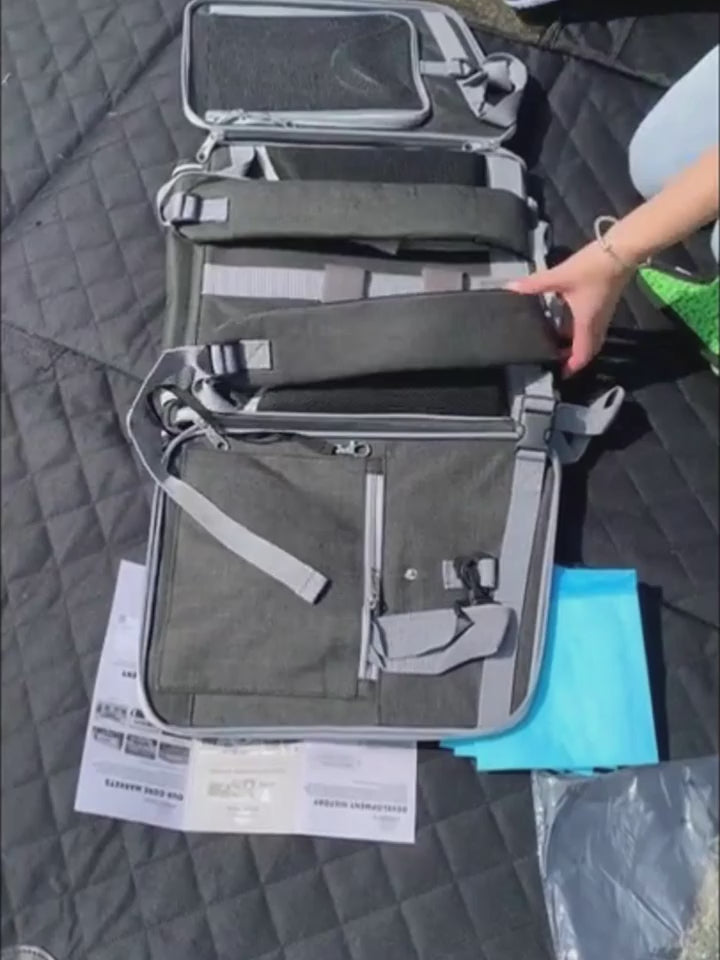 Cesta Dobrável para Bicicleta e Mochila Transportadora para Pets